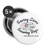 Buttons small 1'' (5-pack) - white
