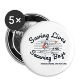 Buttons large 2.2'' (5-pack) - white