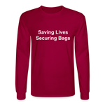 Men's Long Sleeve T-Shirt - dark red