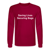 Men's Long Sleeve T-Shirt - dark red