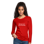 Women's Premium Long Sleeve T-Shirt - red