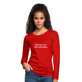 Women's Premium Long Sleeve T-Shirt - red