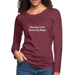 Women's Premium Long Sleeve T-Shirt - heather burgundy