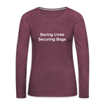 Women's Premium Long Sleeve T-Shirt - heather burgundy
