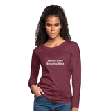 Women's Premium Long Sleeve T-Shirt - heather burgundy