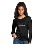 Women's Premium Long Sleeve T-Shirt - charcoal grey