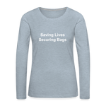 Women's Premium Long Sleeve T-Shirt - heather ice blue