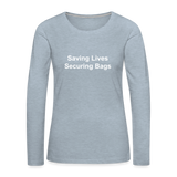 Women's Premium Long Sleeve T-Shirt - heather ice blue