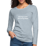 Women's Premium Long Sleeve T-Shirt - heather ice blue