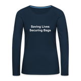 Women's Premium Long Sleeve T-Shirt - deep navy