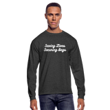 Men's Long Sleeve T-Shirt - heather black