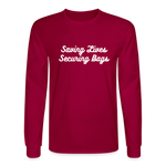 Men's Long Sleeve T-Shirt - dark red