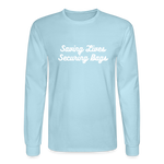 Men's Long Sleeve T-Shirt - powder blue