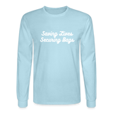 Men's Long Sleeve T-Shirt - powder blue