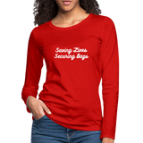 Women's Premium Long Sleeve T-Shirt - red