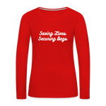 Women's Premium Long Sleeve T-Shirt - red