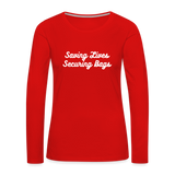 Women's Premium Long Sleeve T-Shirt - red