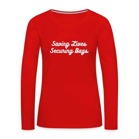 Women's Premium Long Sleeve T-Shirt - red