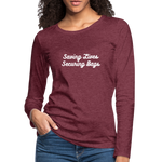 Women's Premium Long Sleeve T-Shirt - heather burgundy