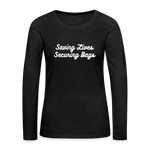 Women's Premium Long Sleeve T-Shirt - charcoal grey