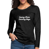 Women's Premium Long Sleeve T-Shirt - charcoal grey