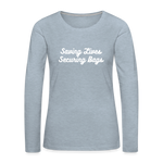 Women's Premium Long Sleeve T-Shirt - heather ice blue