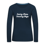 Women's Premium Long Sleeve T-Shirt - deep navy