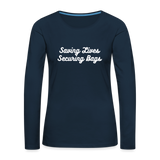 Women's Premium Long Sleeve T-Shirt - deep navy